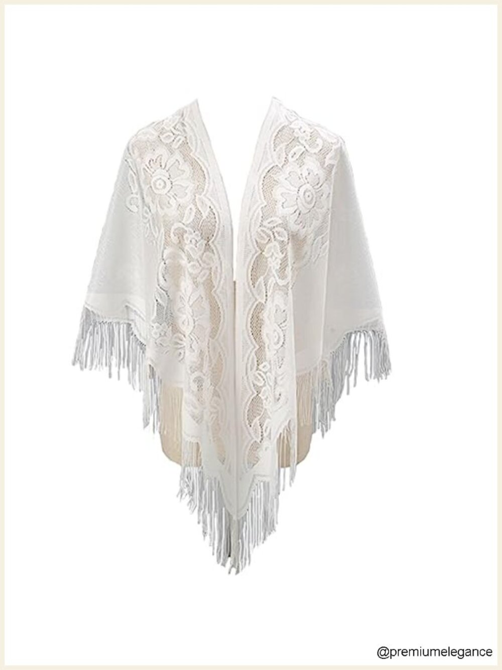 Nylon Hollow Tassel Triangle Scarf Shawl Wrap for Women Breathable Plus Size